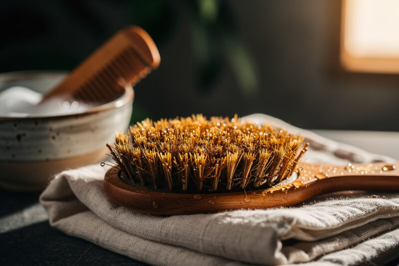 Comment nettoyer une brosse à cheveux en sanglier ?