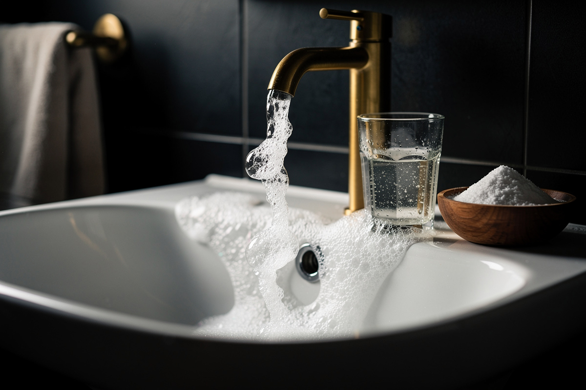 La bonne dose de vinaigre et bicarbonate pour une odeur de canalisation