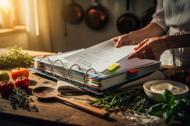Ma méthode pour organiser ses recettes de cuisine sur papier