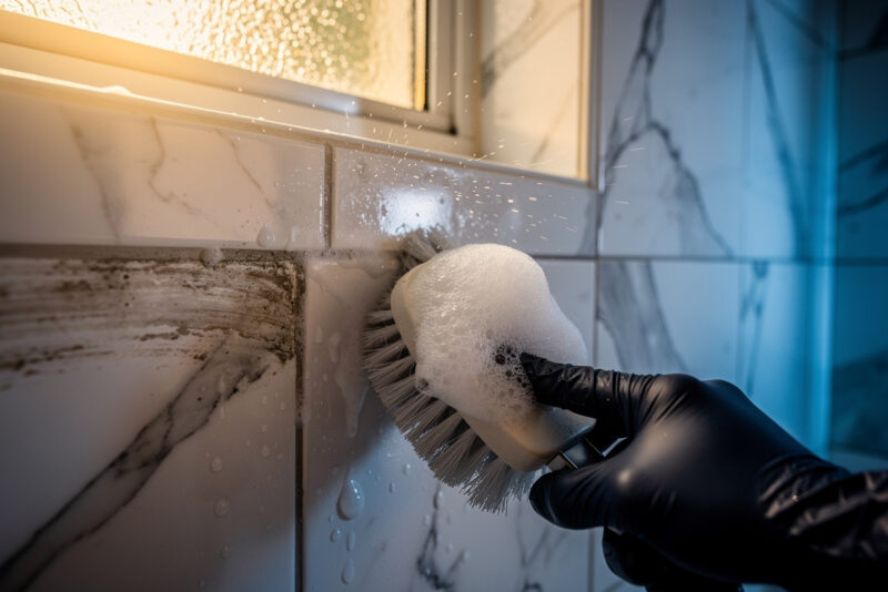 Salle de bain : nettoyer les joints de carrelage au percarbonate