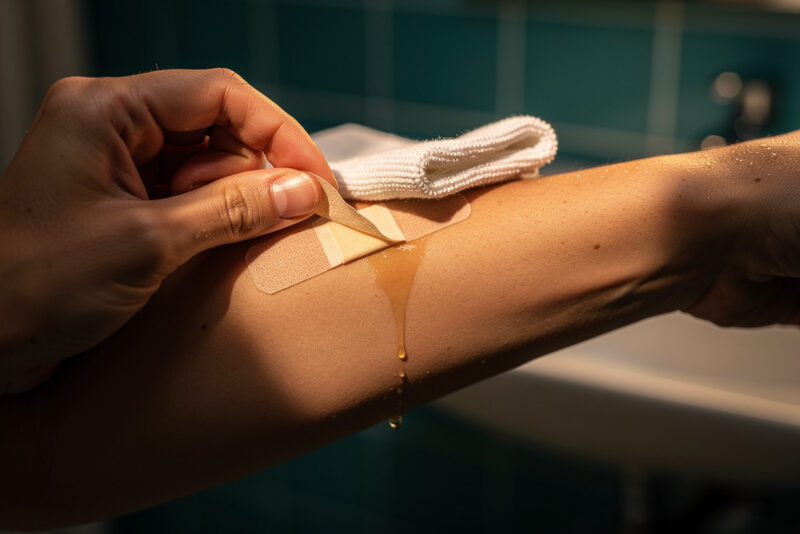 Enlever la colle de pansement sur la peau : méthodes douces