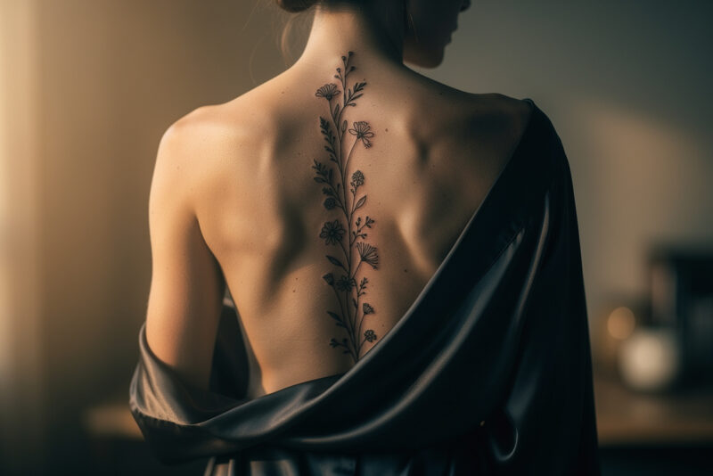 Tatouage dorsal femme : idées, styles et conseils