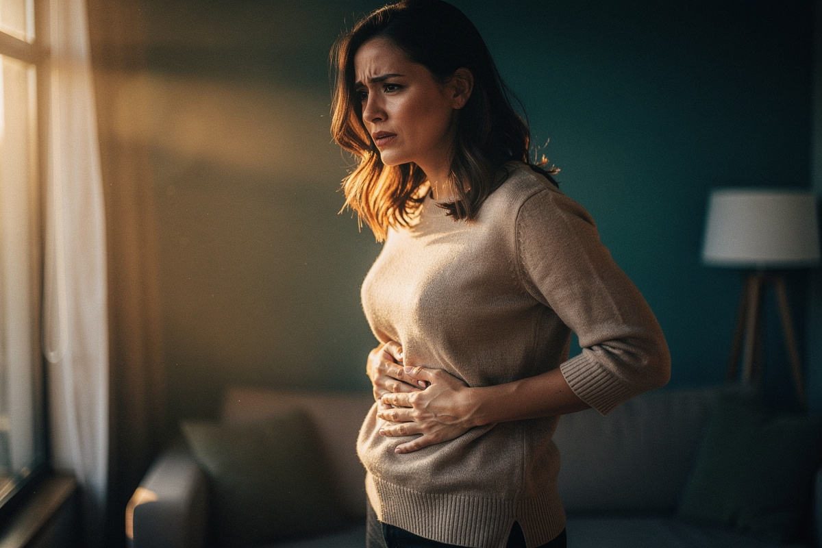 Ventre gonflé sous la poitrine de la femme : 7 causes et remèdes