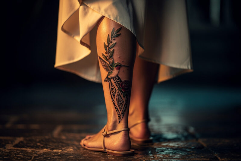Tatouage derrière le mollet : le guide complet pour les femmes